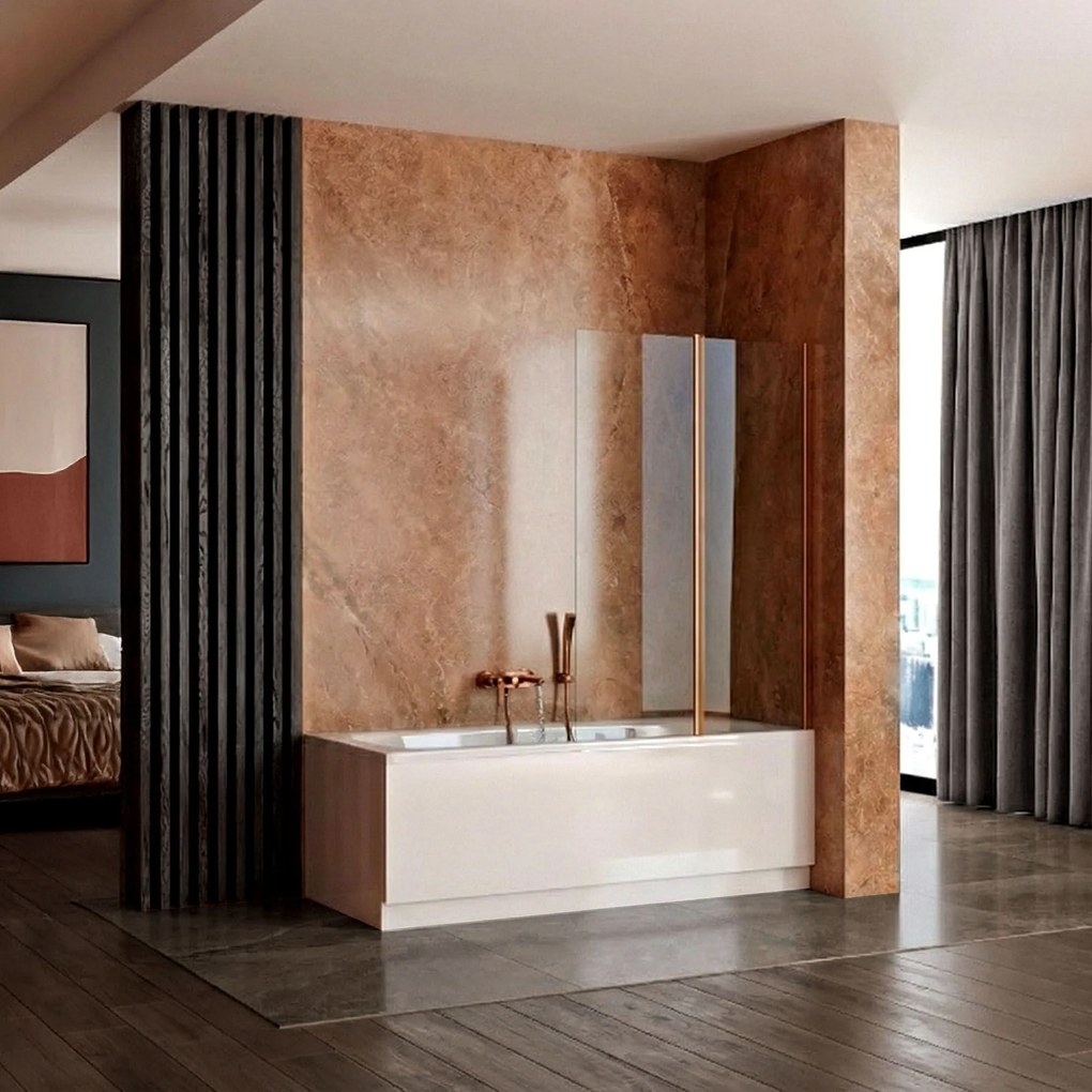 Parawan Rea Agat-2 100 Nawannowy Składany Miedź Szczotkowana