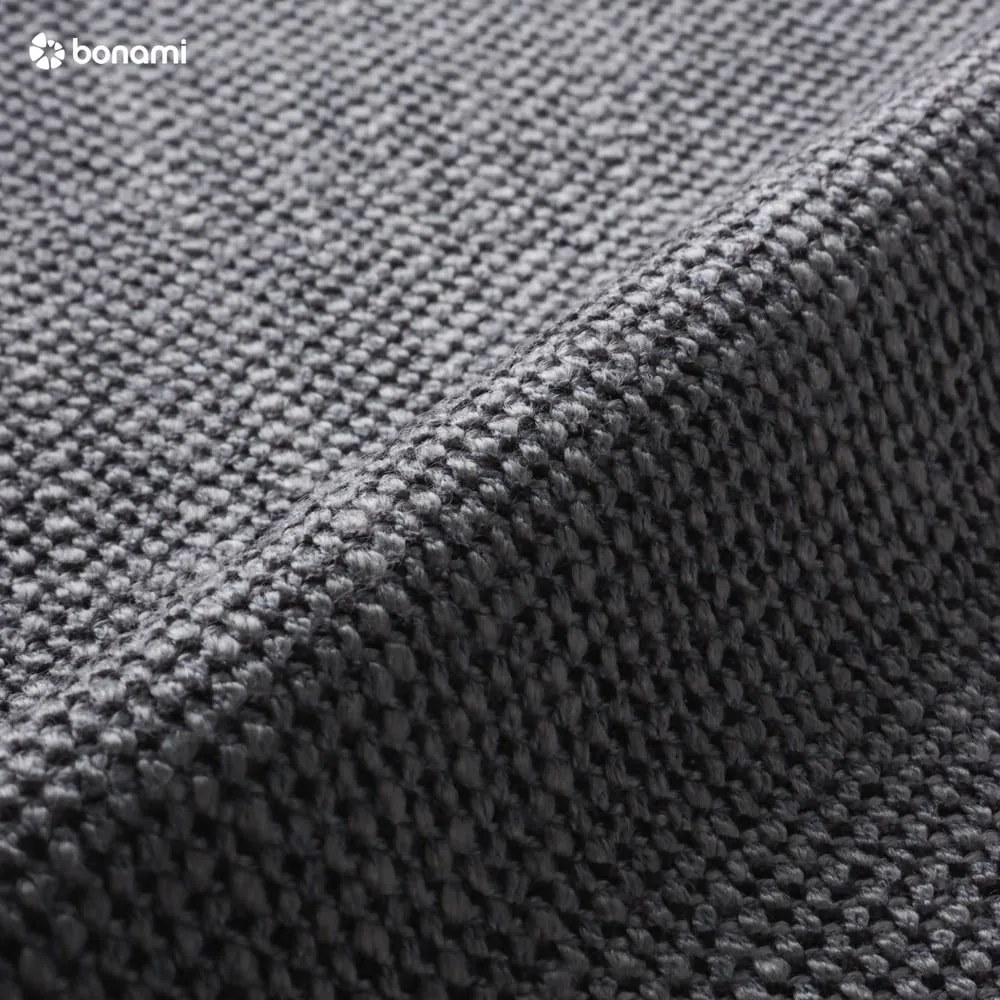 Ciemnoszare tapicerowane łóżko dwuosobowe ze schowkiem ze stelażem 180x200 cm Atesio – Meise Möbel