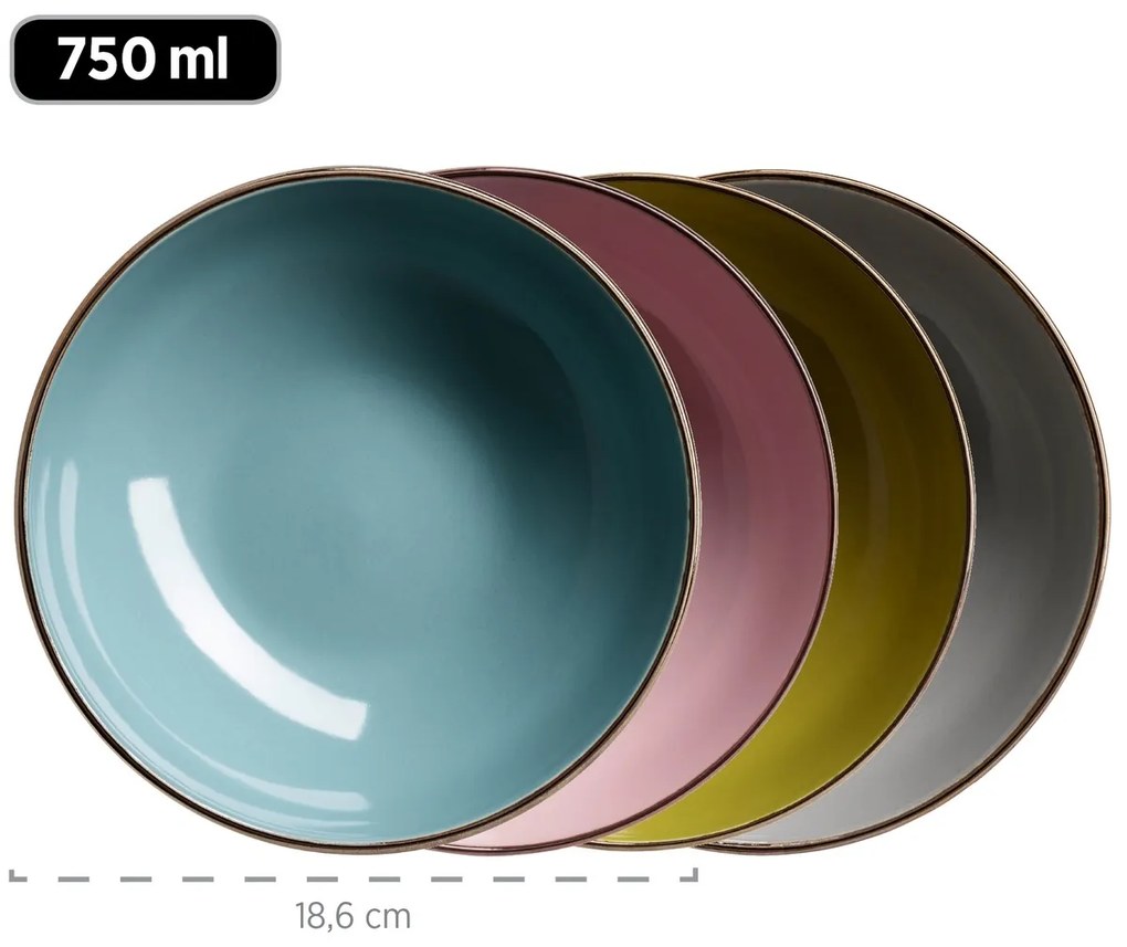 Mäser 16-częściowy zestaw jadalny Metallic RIM Pastel