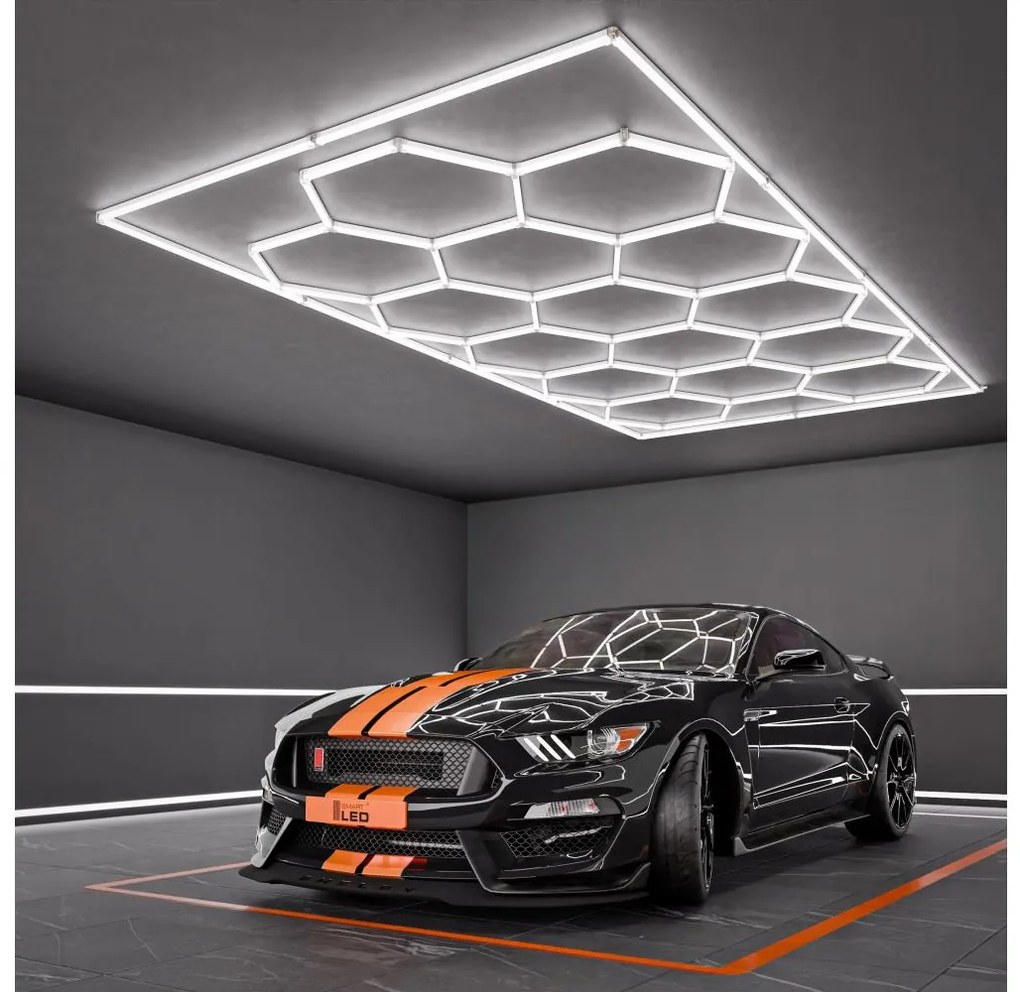 Oprawa sufitowa LED/696W/85-265V 6500K 484x243 cm CRI 90 IP54 biała