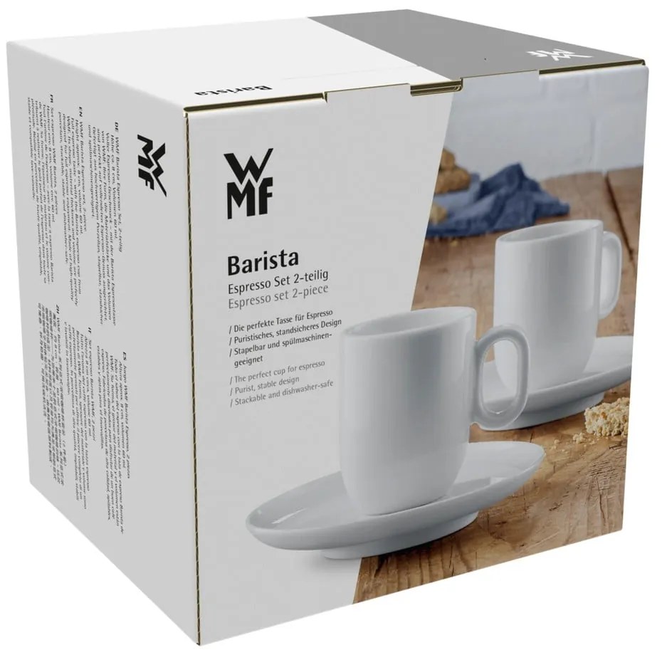 Białe porcelanowe filiżanki na espresso zestaw 2 szt. 60 ml Barista – WMF