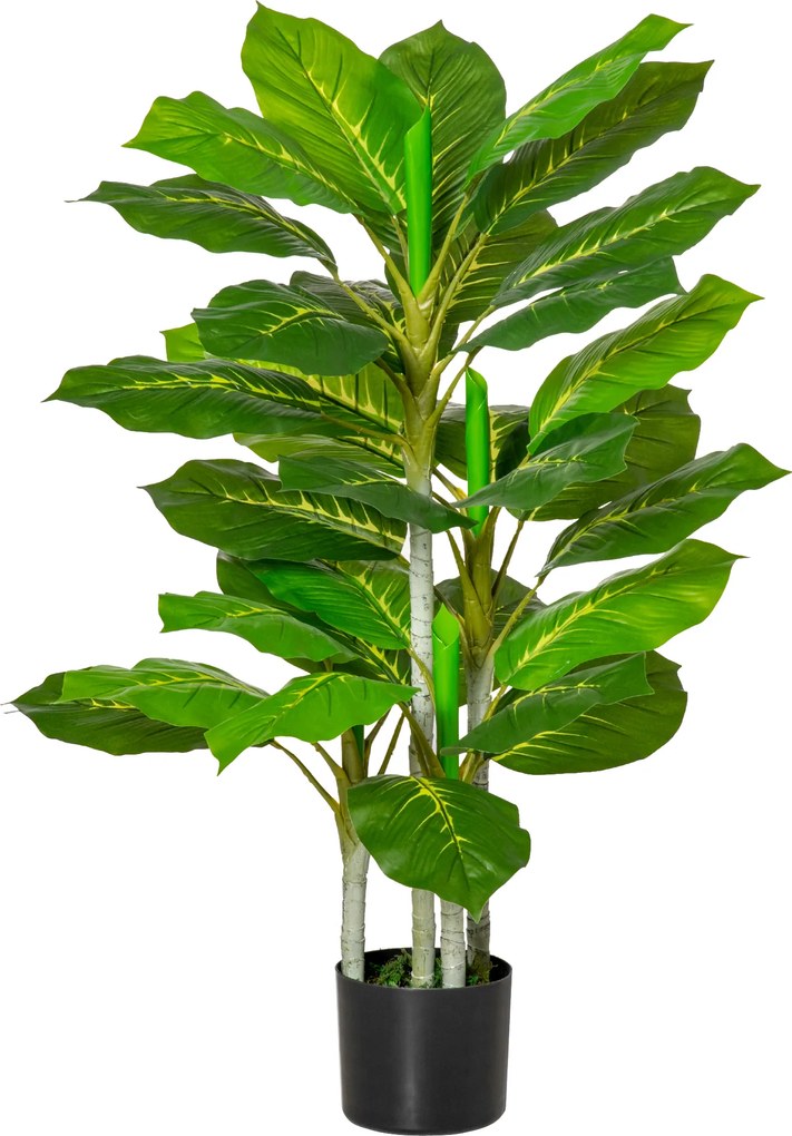 HOMCOM Sztuczne drzewko 95 cm, 33 liście, w doniczce do salonu | Aosom PL