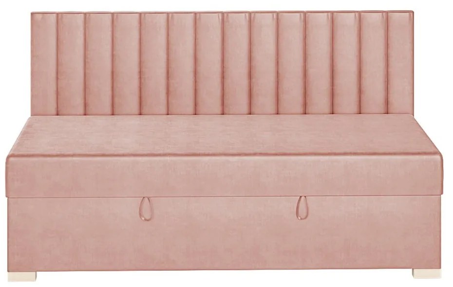 Różowe łóżko dziecięce ze schowkiem i materacem 90x200 cm Chill – Ghado