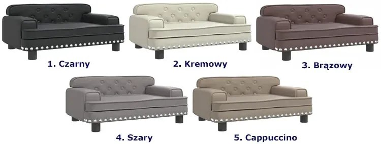 Sofa nowoczesna dziecięca cappuccino R6-Z25