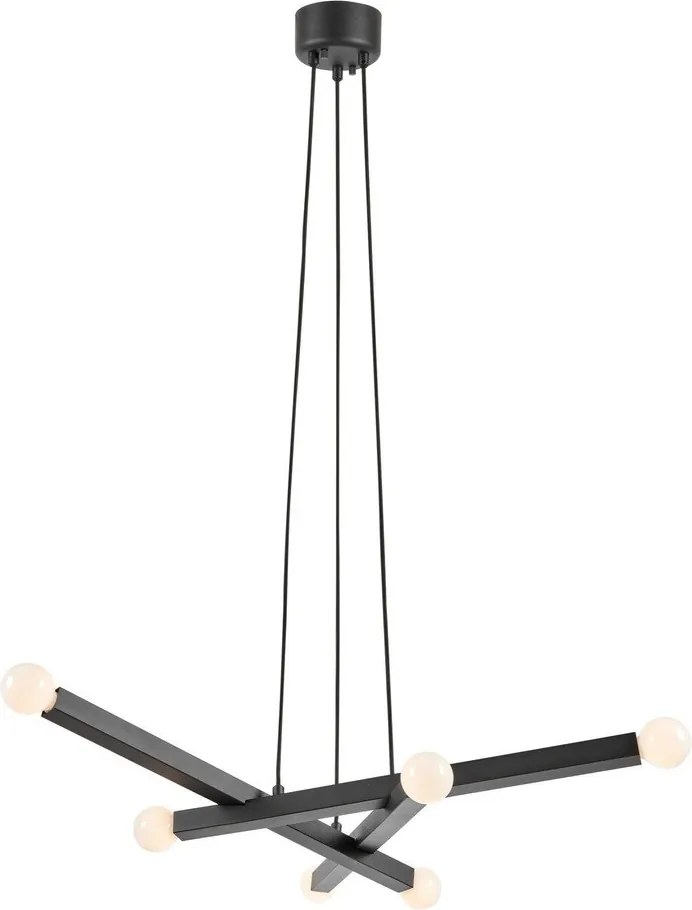 Czarna metalowa lampa wisząca Stack – Markslöjd