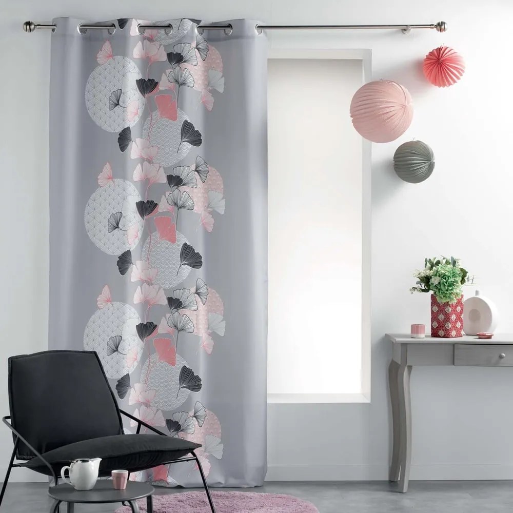 Szara zasłona 140x260 cm Eden – douceur d'intérieur