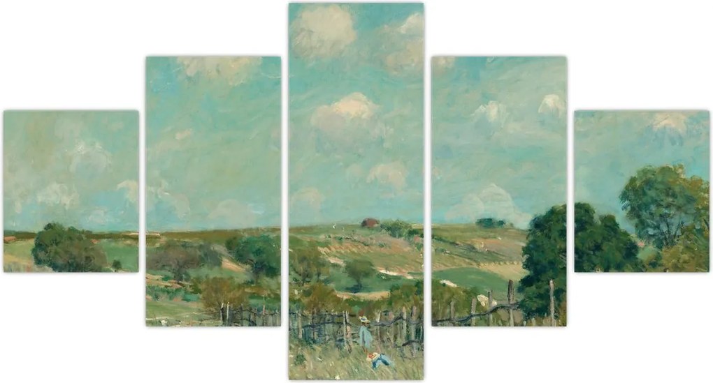 Obraz - Alfred Sisley,  Meadow, reprodukcje (125x70 cm)