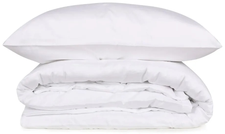 Biała pościel dwuosobowa z satyny bawełnianej 240x220 cm Elegant – Mijolnir