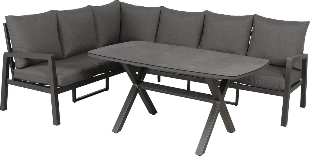 Doppler LIFE - ogrodowy aluminiowy narożny zestaw obiadowy