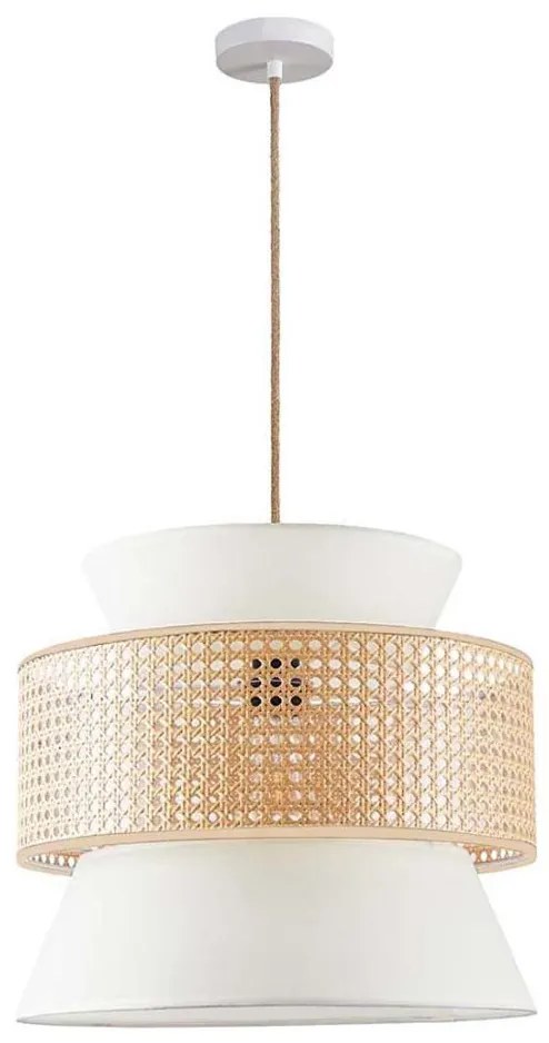 Żyrandol na lince GRENADA 1xE27/20W/230V śr. 40 cm beżowy