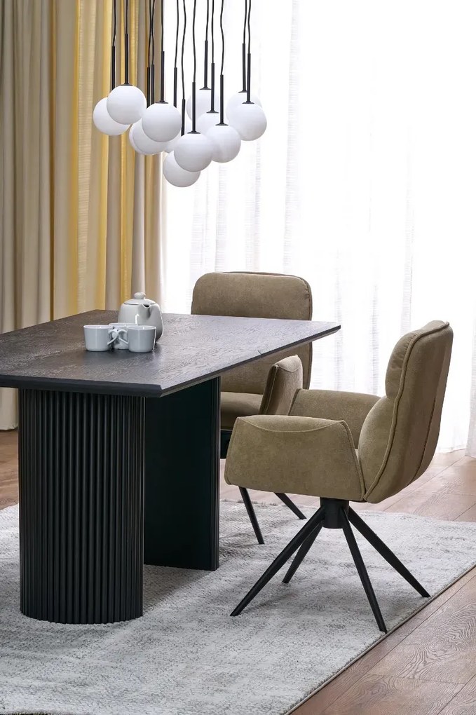 Stół rozkładany BOLERO 160(250)x90 czarny HALMAR