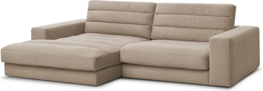 Szarobrązowy aksamitny narożnik (lewostronny/z szezlongiem) Sierra – Bobochic Paris