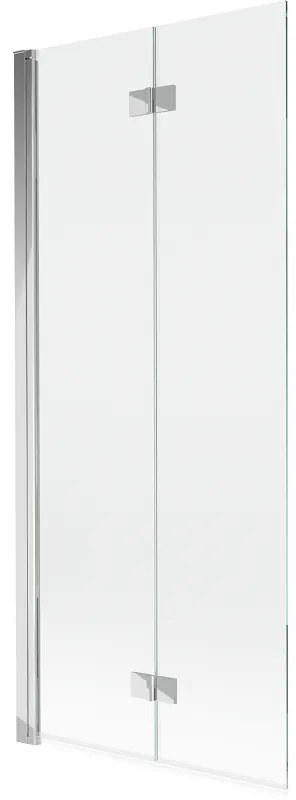 Mexen Mist parawan nawannowy 2-skrzydłowy lewy 80 x 150 cm, transparent, chrom - 8A9-080-002-01-00-L