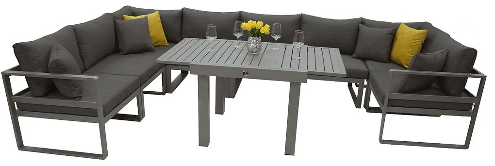 Aluminiowy zestaw obiadowy dla 8 osób TITANIUM