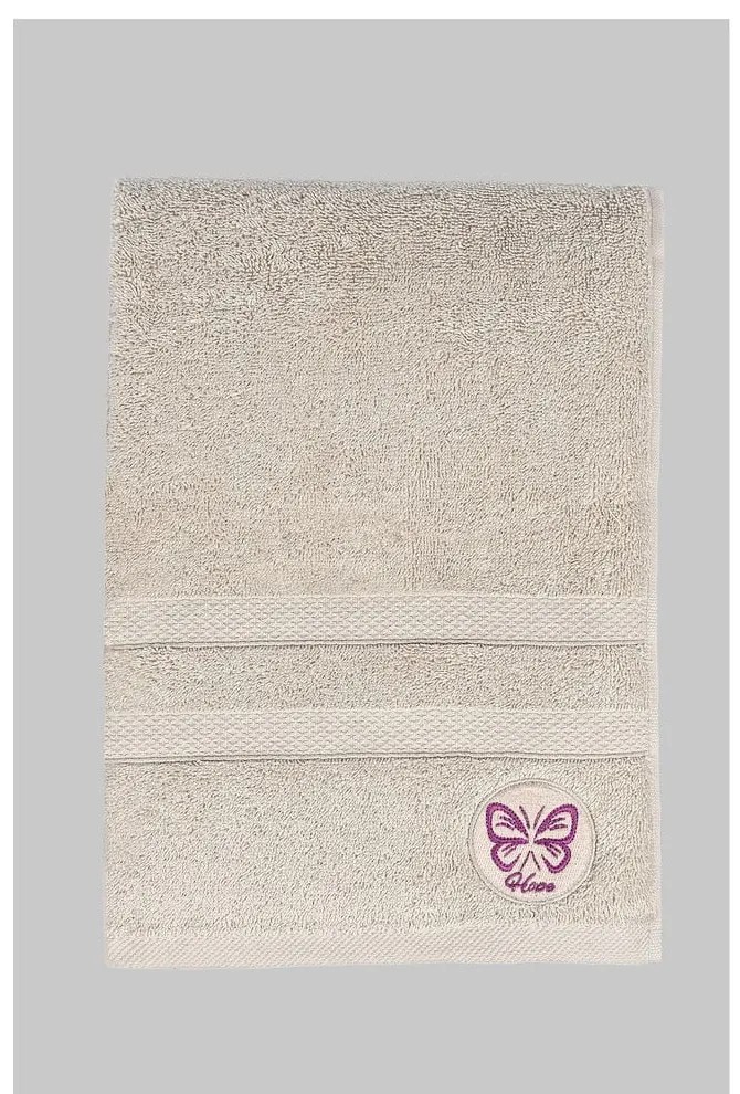 Beżowy bawełniany ręcznik kąpielowy frotte 70x140 cm Hope – Foutastic