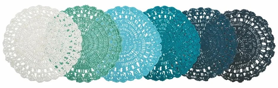 Plastikowe maty stołowe zestaw 6 szt. ø 38 cm Uncinetto – VDE Tivoli 1996