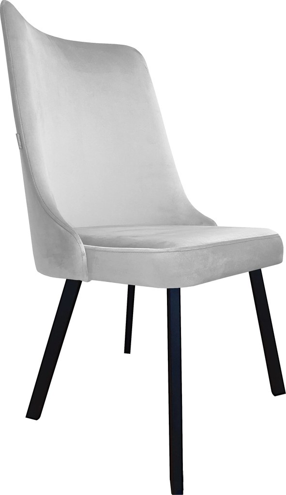 Krzesło Victor tkanina Welur noga metalowa krzesło tapicerowane premium : Kolor nogi - Czarna profil, Kolor tkaniny - VELVET - MG39, Typ siedziska - Siedzisko stałe