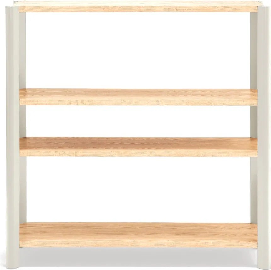 Kremowy/w jasnym naturalnym kolorze regał w dekorze dębu 126x128x43 cm Bona – Teulat