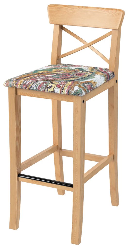 Pokrowiec na krzesło barowe Ingolf z tapicerowanym siedziskiem