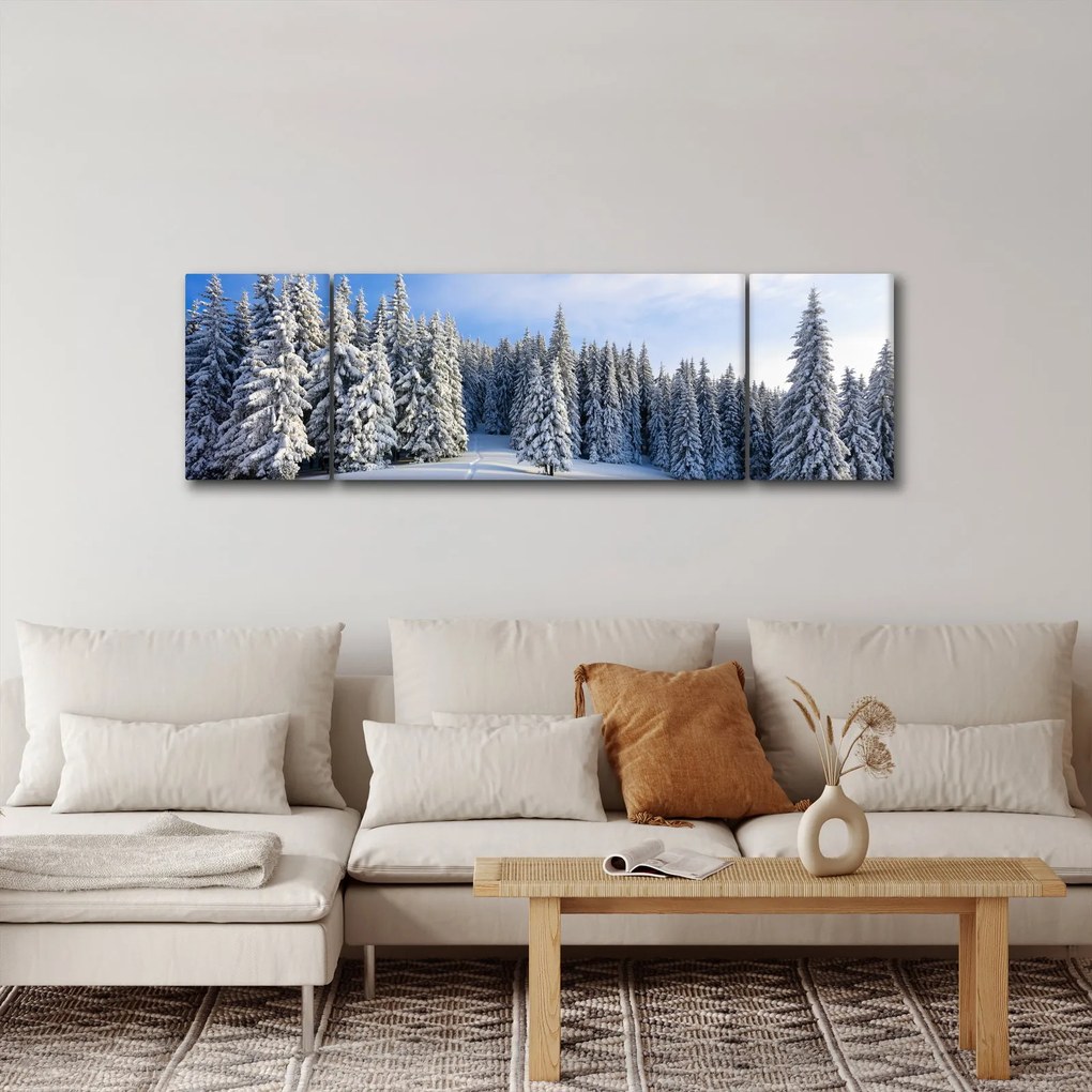 Obraz - Zima w lasach (170x50 cm)