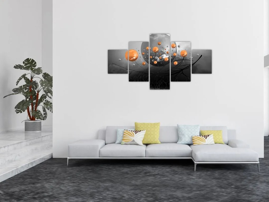 Obraz pomarańczowych kul (125x70 cm)