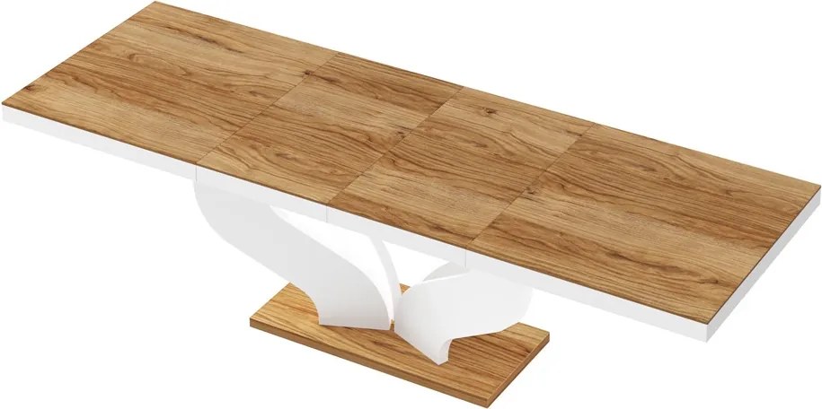 Rozkładany stół z dębowym dekorem na blacie Viva Hubertus