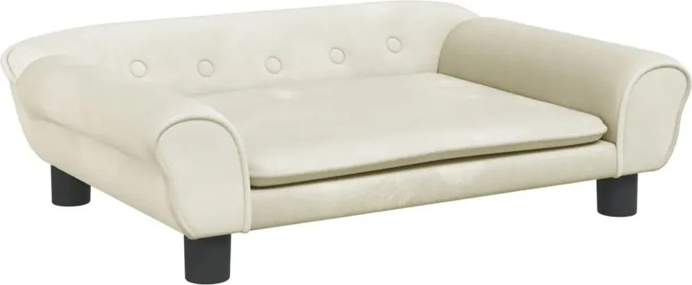Kremowa sofa dziecięca z aksamitu N1-W02