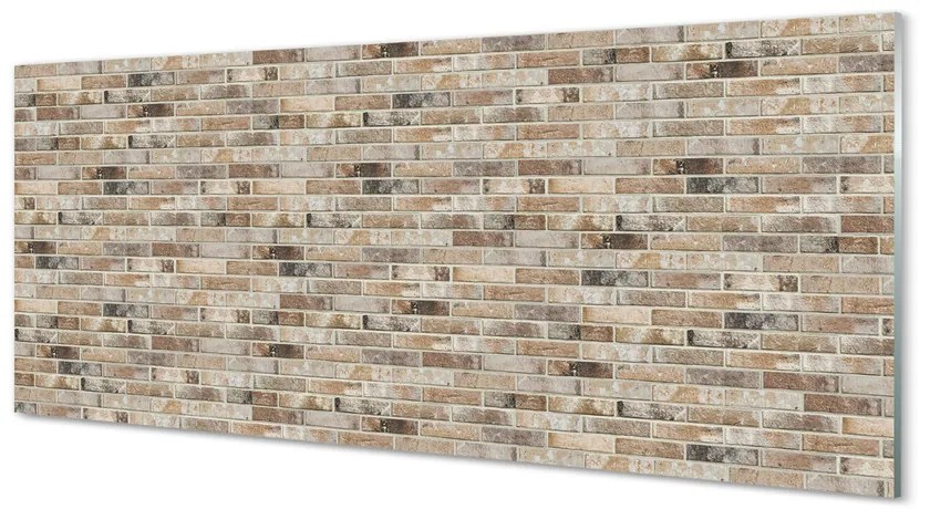 Szklany Panel Cegła mur vintage