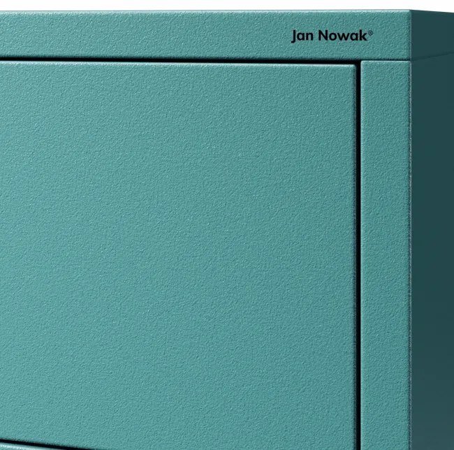 Komoda szafka metalowa morska / turkusowa Modern CARLA, 800 x 1015 x 400 mm