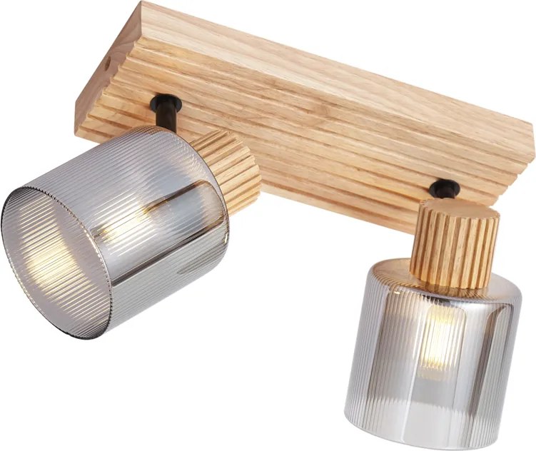 Inteligentny reflektor drewniany z przydymionym szkłem, 2-punktowy, obrotowy i przechylny, z WiFi G45 - Gracy