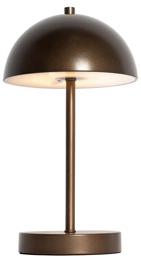 Zewnetrzna Zewnętrzna lampa stołowa Mushroom Dark Bronze Akumulatorowa - Keira Nowoczesny Oswietlenie zewnetrzne