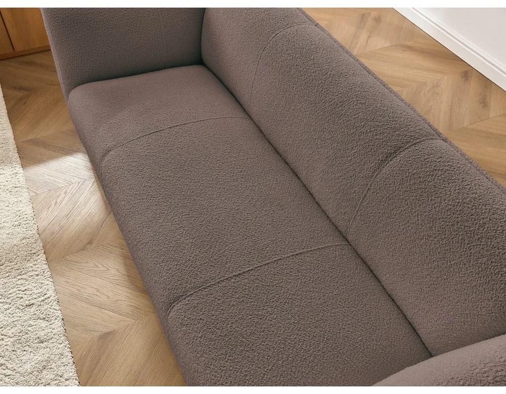Brązowa sofa z materiału bouclé 242 cm Giorgia – Bobochic Paris