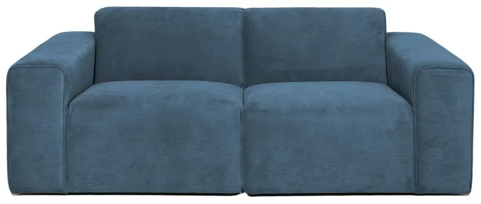 Niebieska sztruksowa sofa 202 cm Sting – Scandic