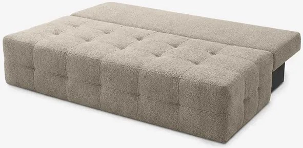 Sofa z Funkcją Spania MORANA Kremowa Boucle Nowoczesna