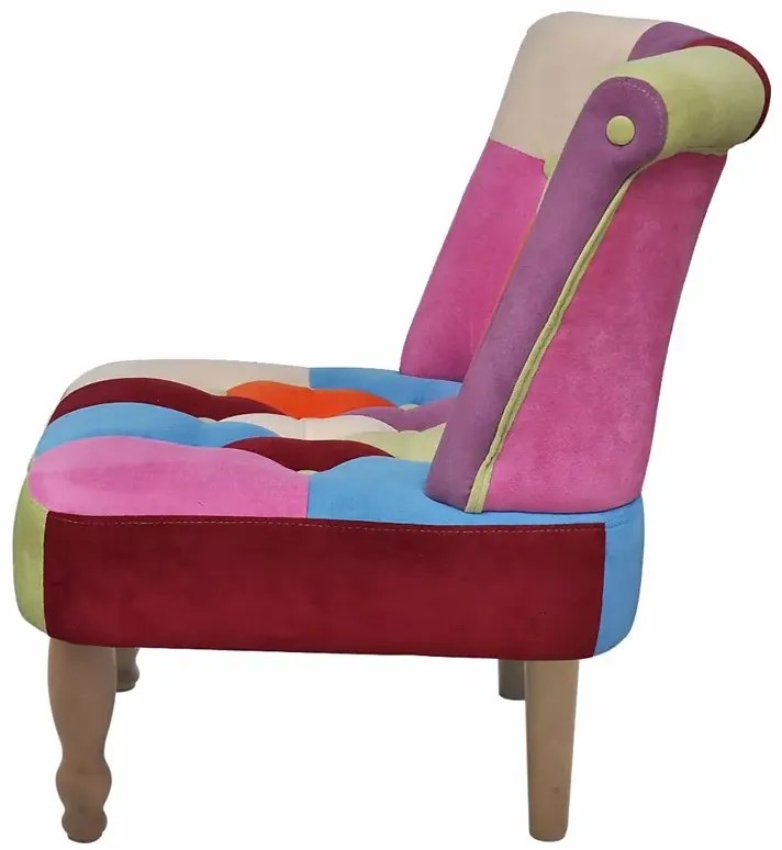 Patchworkowy fotel pikowany F9-S73