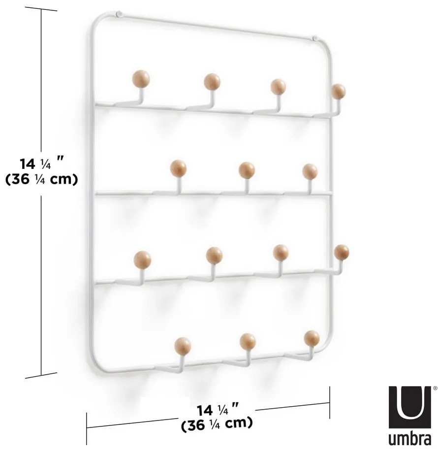 Biały metalowy wieszak na drzwi 36 cm Estique – Umbra