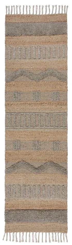 Jasnoszaro-naturalny chodnik 60x230 cm Medina – Flair Rugs