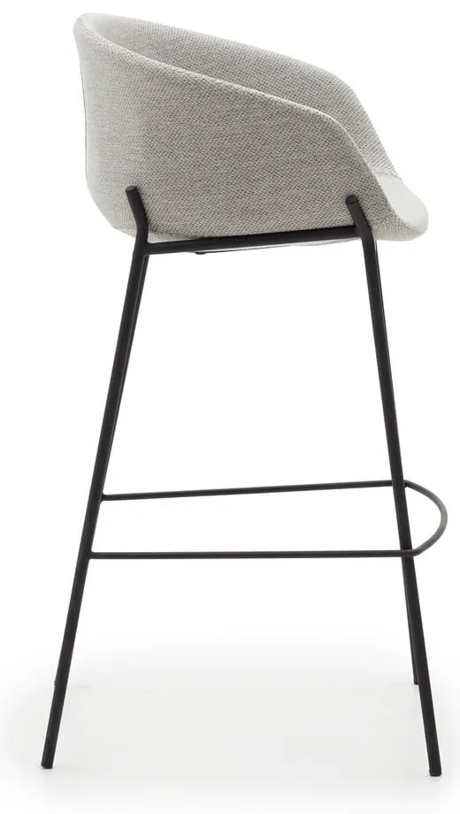 Jasnoszary hoker (wysokość siedziska 75 cm) Yvette – Kave Home