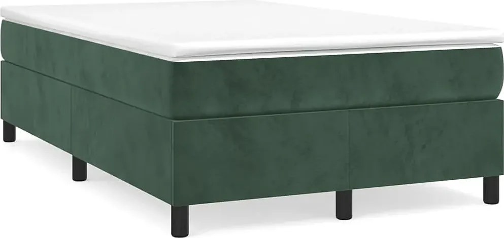 Niskie zielone łóżko z aksamitną tapicerką 120x190 C4-B17