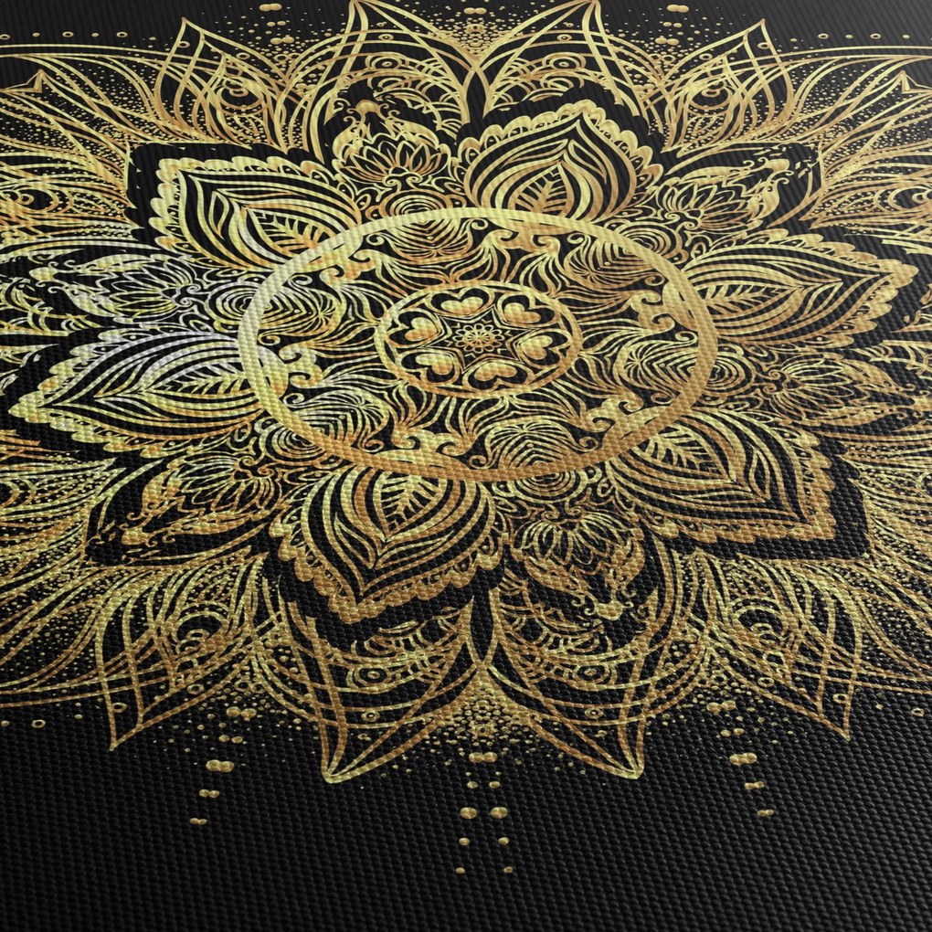 Obraz - Mandala bogactwa (z zegarem) (90x30 cm)