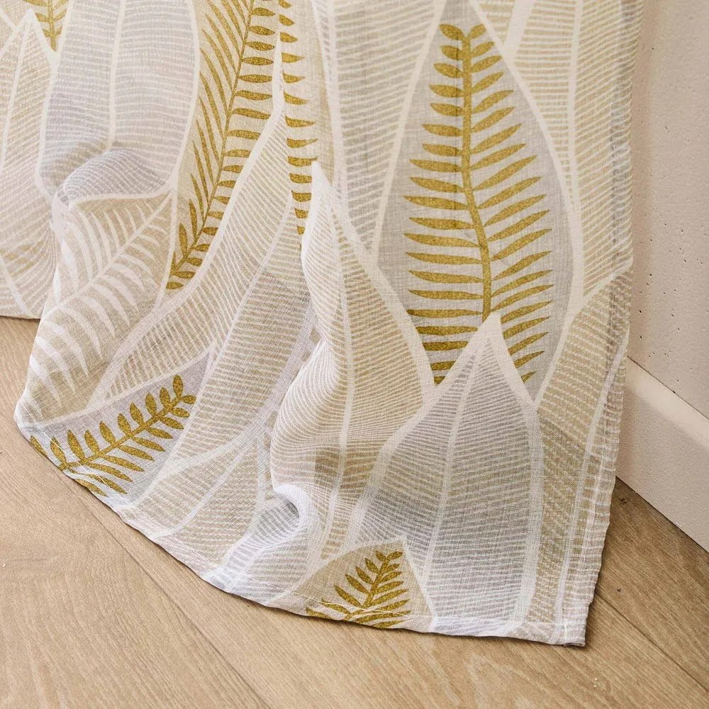 Beżowa firanka z woalu 140x240 cm Kim – douceur d'intérieur