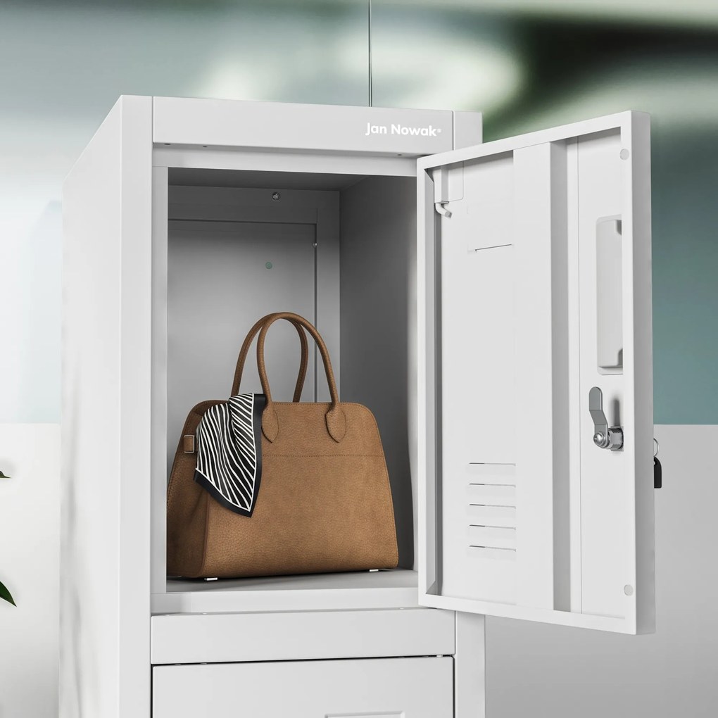 Szafa skrytkowa socjalna BHP szara: ROBERT 1 Plus