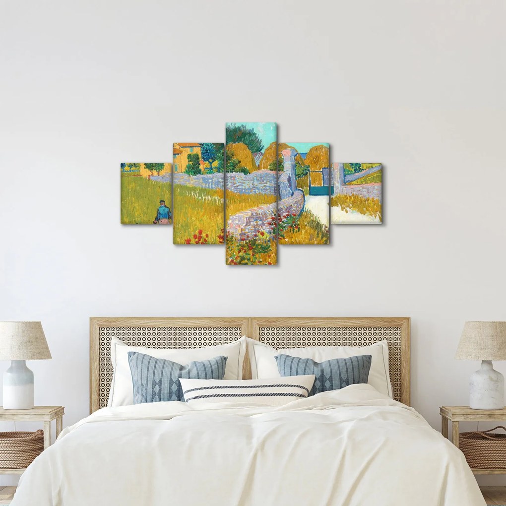 Obraz - Vincent van Gogh, Farmhouse in Provence, reprodukcje (125x70 cm)