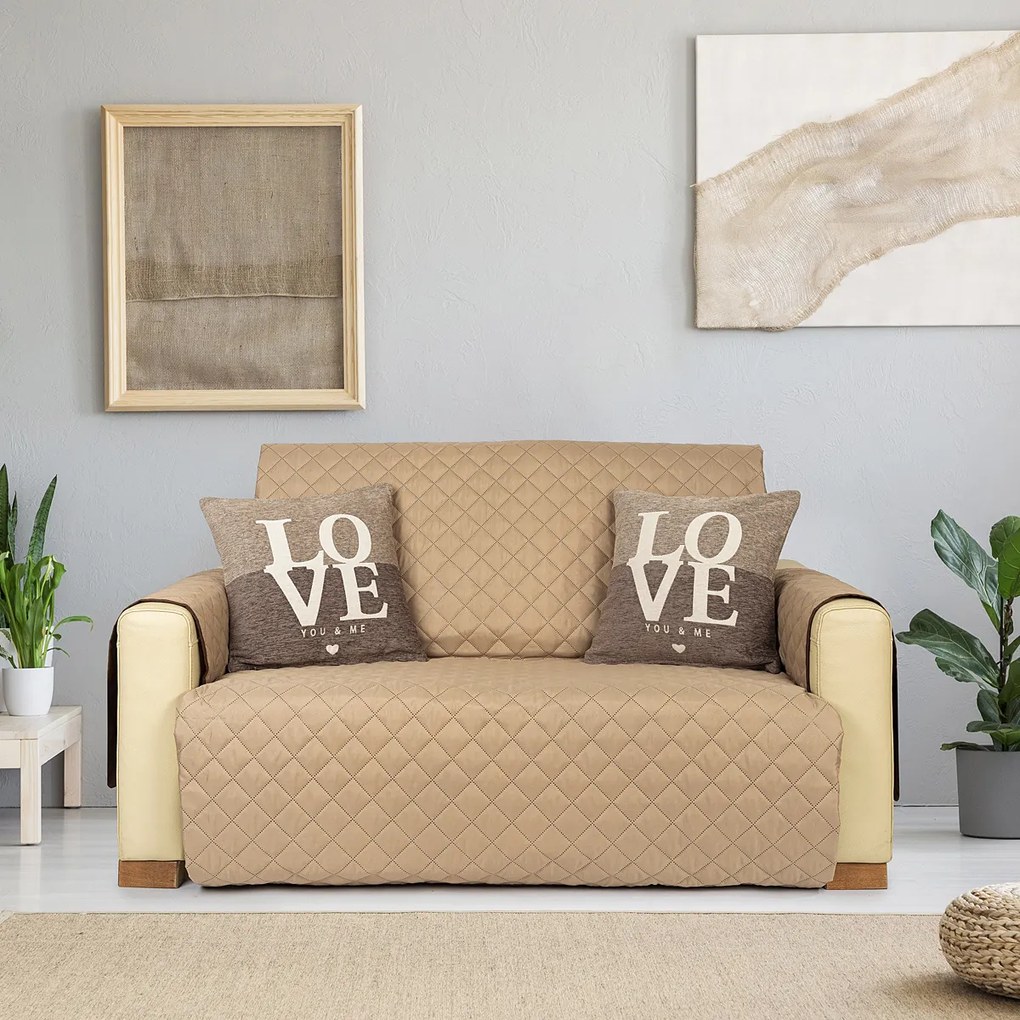 4Home Narzuta na sofę Doubleface brązowy/beżowy, 180 x 220 cm