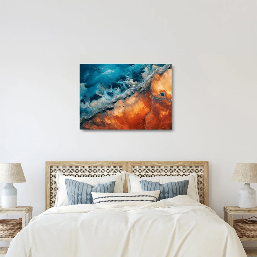 Obraz na szkle - Woda i ogień (70x50 cm)