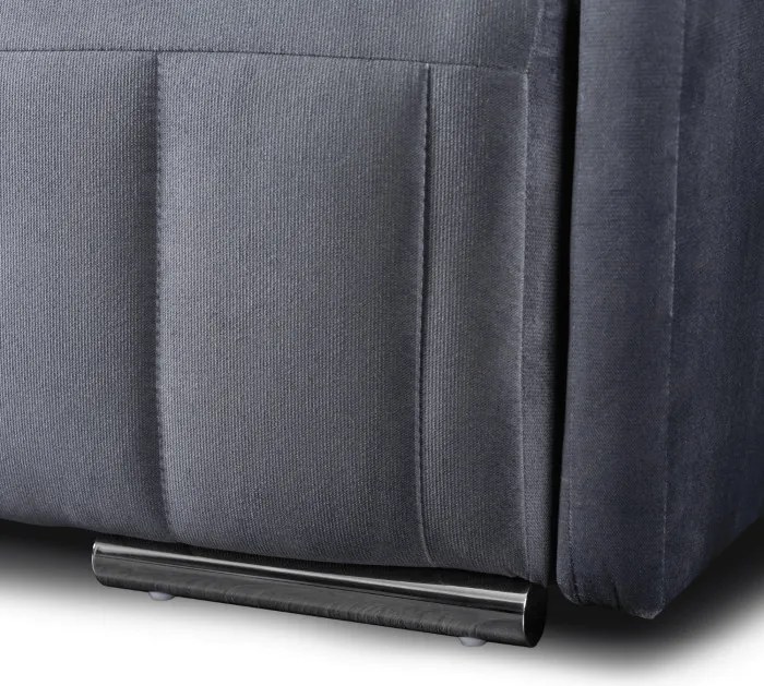 Sofa Rozkładana z Funkcją Spania LUMO Dwuosobowa Szara Nowoczesna do Salonu