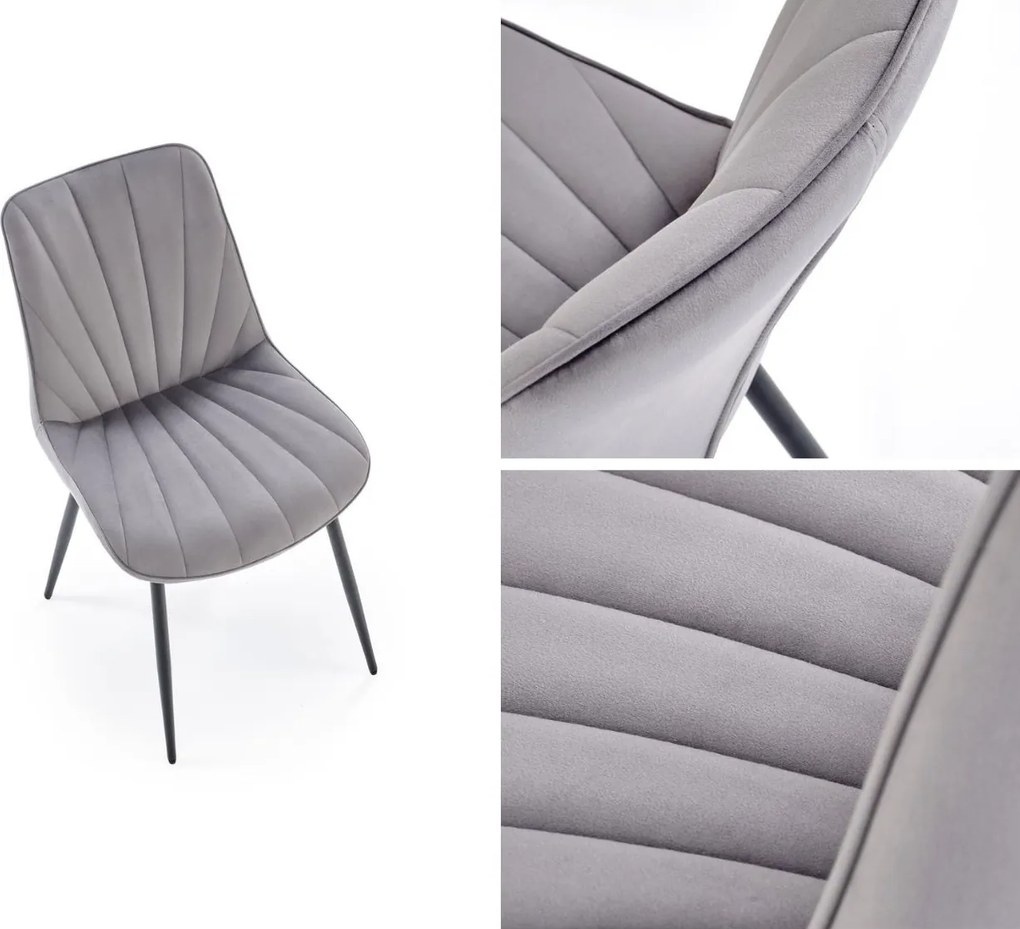 Krzesło do jadalni z przeszyciami K589 Halmar