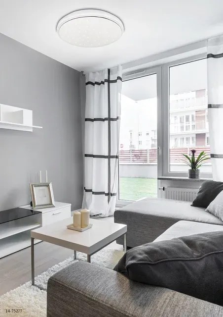 Biały plafon z akrylowym kloszem - 3X V182 M2-B00