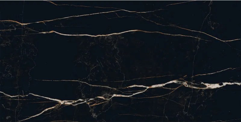 Mexen Flamingo Black gres szkliwiony rekt. G1, płytka podłogowo-ścienna 120 x 60 cm, wysoki połysk - TL215-120-060-00