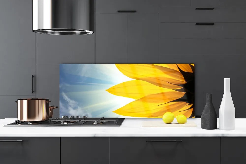 Panel Szklany do Kuchni Delikatne Płatki Kwiatowe